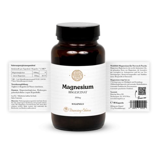 Magnesium Bisglycinat Kapseln vegan 90 Stk. Wohlfühl-Magnesium für Nerven & Psyche – Bild 3